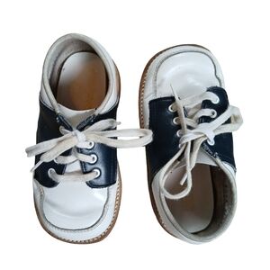 Vintage Child's Stride Rite Saddle Oxford Shoes Leather In Box Size 6.5 EE